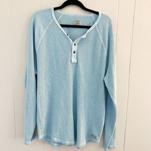 Men’s Lucky Brand Blue Henley button shirt sizeXL